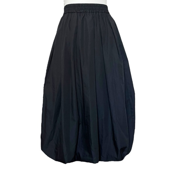 GU Japan (Uniqlo) Black Size Small Stretch Waist Balloon Parachute Midi Skirt - Picture 1 of 7